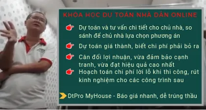 HỌC DỰ TOÁN NHÀ DÂN ONLINE - BÀI 6: TÍNH MÓNG (P1)