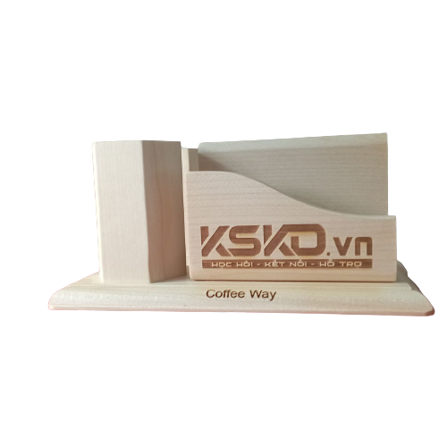 Hộp đựng namecard gỗ công ty cafe coffee way