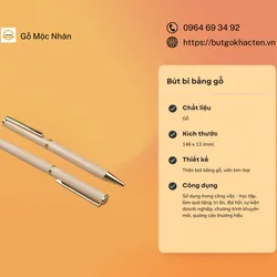 Quà Tặng Sự Kiện Bút Bi Bằng Gỗ In Logo Dưới 100k