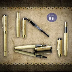 Bút Gỗ Maple Trắng Nắp (Ngòi Máy)