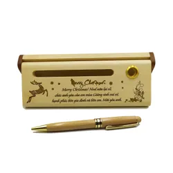 Bút gỗ khắc tên làm quà tặng Noel, giáng sinh 