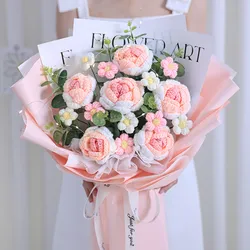 Hoa hạt bắp 5 cánh bằng len handmade HL001