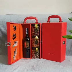 Hộp rượu vang bằng da 2 chai