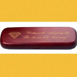 Hộp gỗ nâu đỏ H005