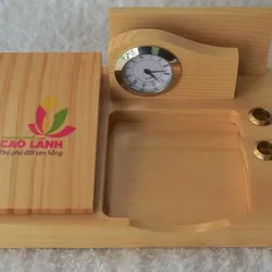 Quà tặng gỗ để bàn in logo 5in1