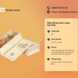 Hộp đựng rượu vang bằng gỗ