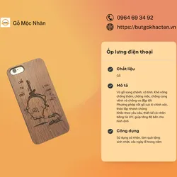 Ốp lưng điện thoại ốp gỗ điêu khắc nhận đặt theo yêu cầu