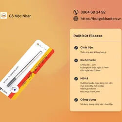 Ruột bút Picasso chính hãng nét 0.5mm xanh