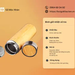 Bình giữ nhiệt vỏ tre