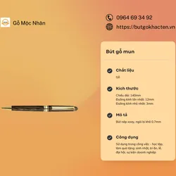 Bút Gỗ Mun Xoay Cao Cấp