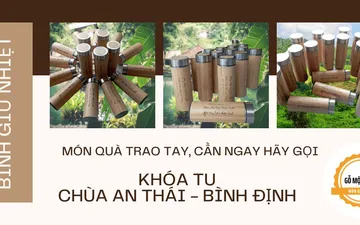 Quà Bình Giữ Nhiệt cho khóa Tu mùa hè của Chùa An Thái Bình Định 