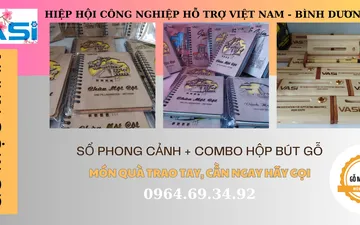 Hiệp hội công nghiệp hỗ trợ Việt Nam (VASI) tặng Quà Sổ & Bút Gỗ cho các Đại biểu và Khách mời tham gia Đại hội