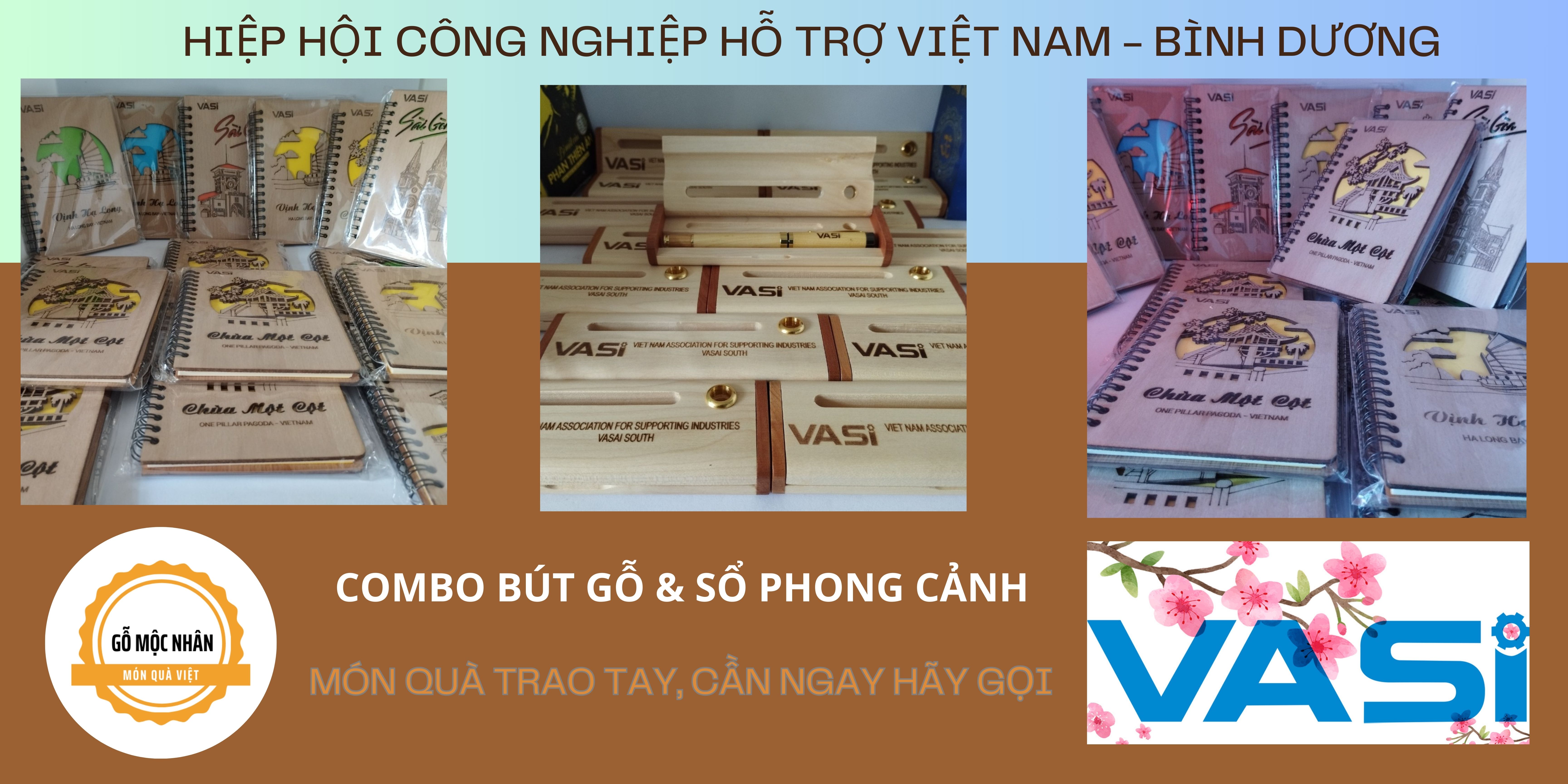 Hiệp hội công nghiệp hỗ trợ Việt Nam (VASI) tặng Quà Sổ & Bút Gỗ cho các Đại biểu và Khách mời tham gia Đại hội