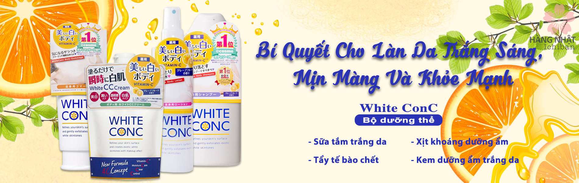 Bộ Dưỡng Thể Trắng Da White Conc - Bí Quyết Cho Làn Da Hoàn Hảo