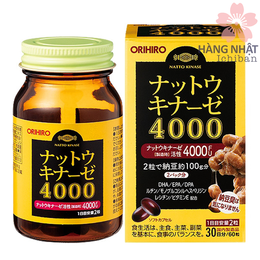 Viên Uống Phòng Chống Tai Biến Đột Quỵ Orihiro Nattokinase 4000 Viên Uống Phòng Chống Tai Biến Đột Quỵ Orihiro Nattokinase 4000