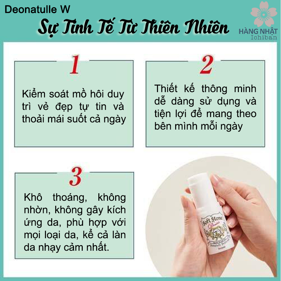 LĂN NÁCH KHỬ MÙI ĐÁ KHOÁNG DEONATULLE W - SỰ TINH TẾ TỪ THIÊN NHIÊN LĂN NÁCH KHỬ MÙI ĐÁ KHOÁNG DEONATULLE W - SỰ TINH TẾ TỪ THIÊN NHIÊN