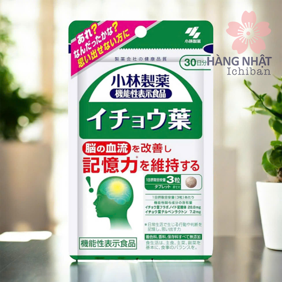 Viên Uống Bổ Não Kobayashi Ginkgo Biloba - Hỗ Trợ Não Bộ, Tăng Cường Trí Nhớ  Viên Uống Bổ Não Kobayashi Ginkgo Biloba - Hỗ Trợ Não Bộ, Tăng Cường Trí Nhớ
