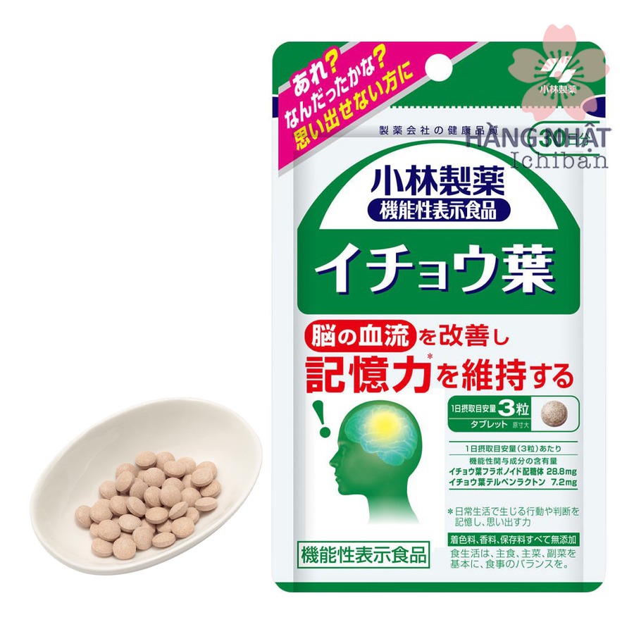Viên Uống Bổ Não Kobayashi Ginkgo Biloba - Hỗ Trợ Não Bộ, Tăng Cường Trí Nhớ  Viên Uống Bổ Não Kobayashi Ginkgo Biloba - Hỗ Trợ Não Bộ, Tăng Cường Trí Nhớ