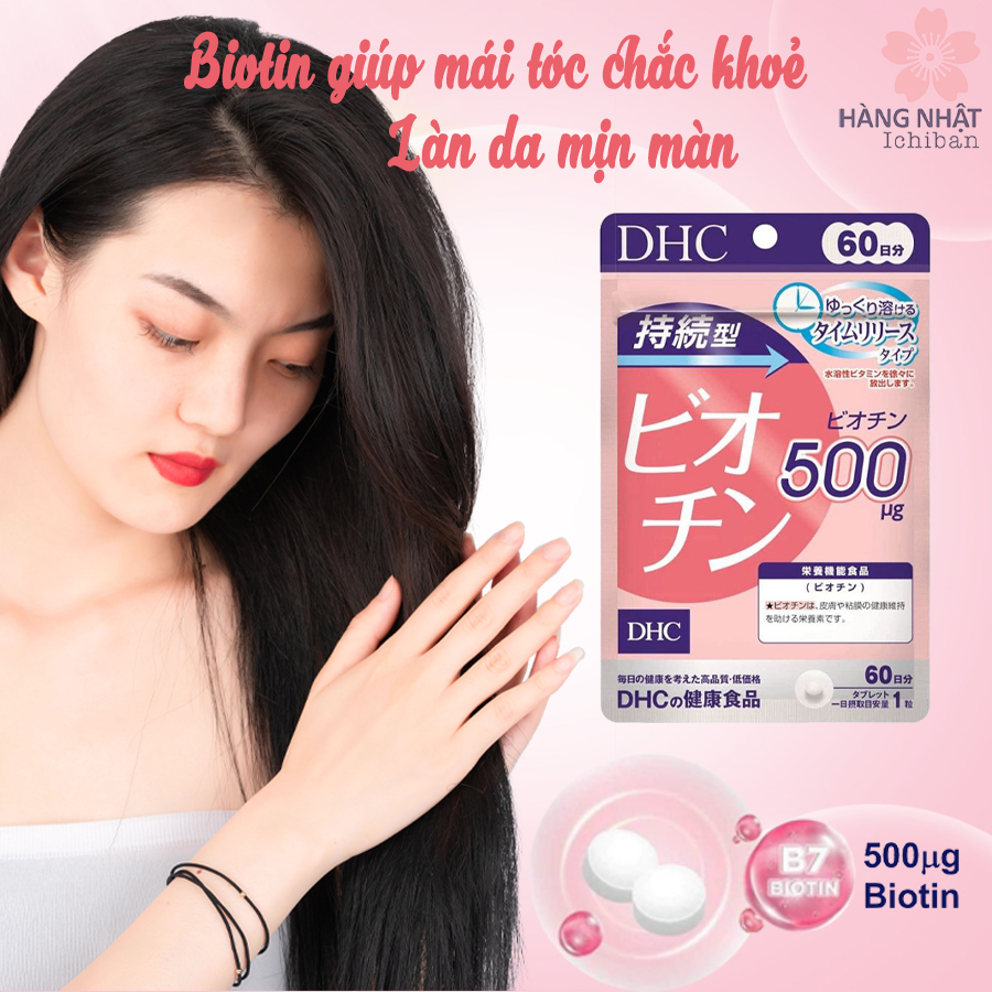 Viên uống Biotin ngăn rụng tóc DHC Viên uống Biotin ngăn rụng tóc DHC