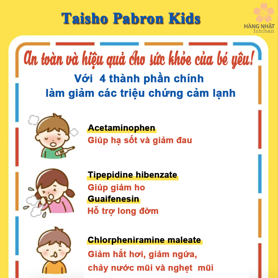 Bột Cảm Cúm Pabron Kids - An Tâm Chăm Sóc Sức Khỏe Bé Yêu Bột Cảm Cúm Pabron Kids - An Tâm Chăm Sóc Sức Khỏe Bé Yêu