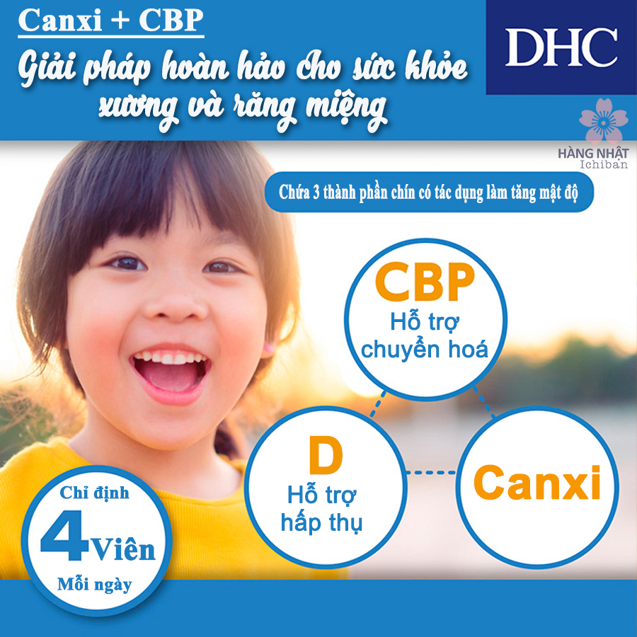 Viên Uống Bổ Sung Canxi + CBP DHC - Tăng Cường Sức Khỏe Xương Viên Uống Bổ Sung Canxi + CBP DHC - Tăng Cường Sức Khỏe Xương
