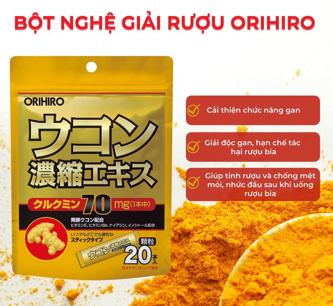 Giải Rượu Orihiro - Hạt Chiết Xuất Cô Đặc Từ Nghệ Giải Rượu Orihiro - Hạt Chiết Xuất Cô Đặc Từ Nghệ