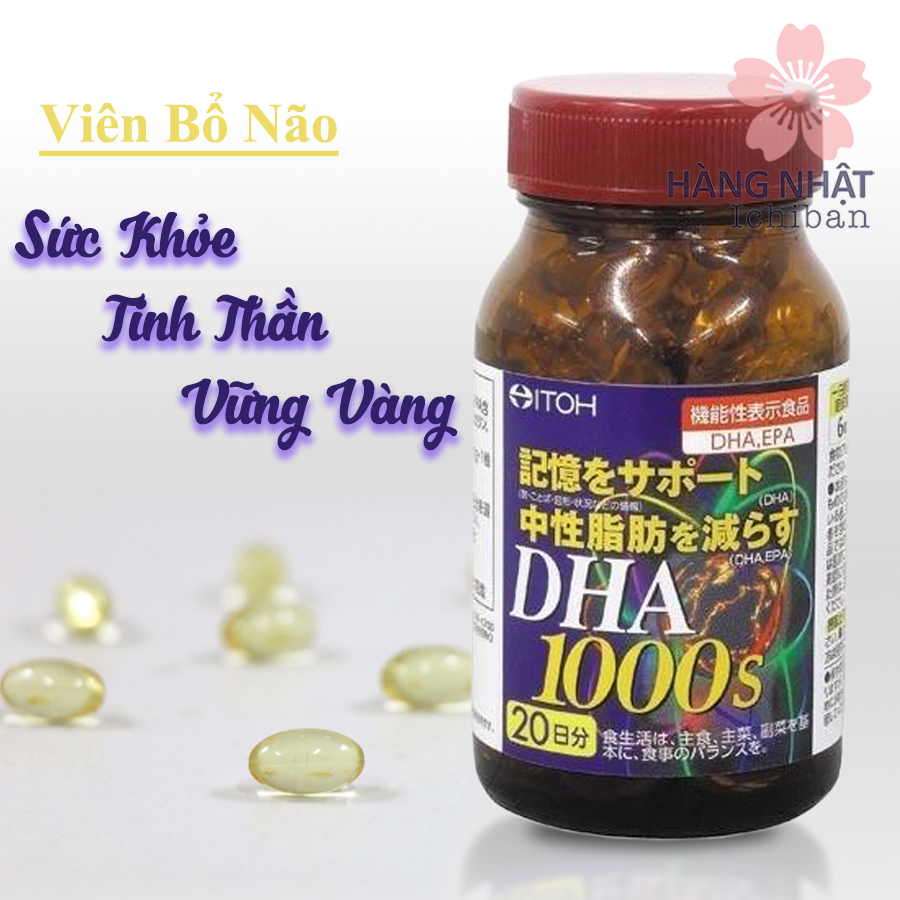 Viên Bổ Não DHA 1000s - Tăng Cường Sức Khỏe Tinh Thần Viên Bổ Não DHA 1000s - Tăng Cường Sức Khỏe Tinh Thần