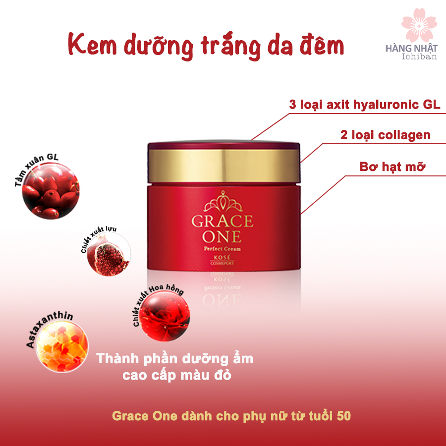 Kem dưỡng trắng da đêm Grace One Kem dưỡng trắng da đêm Grace One