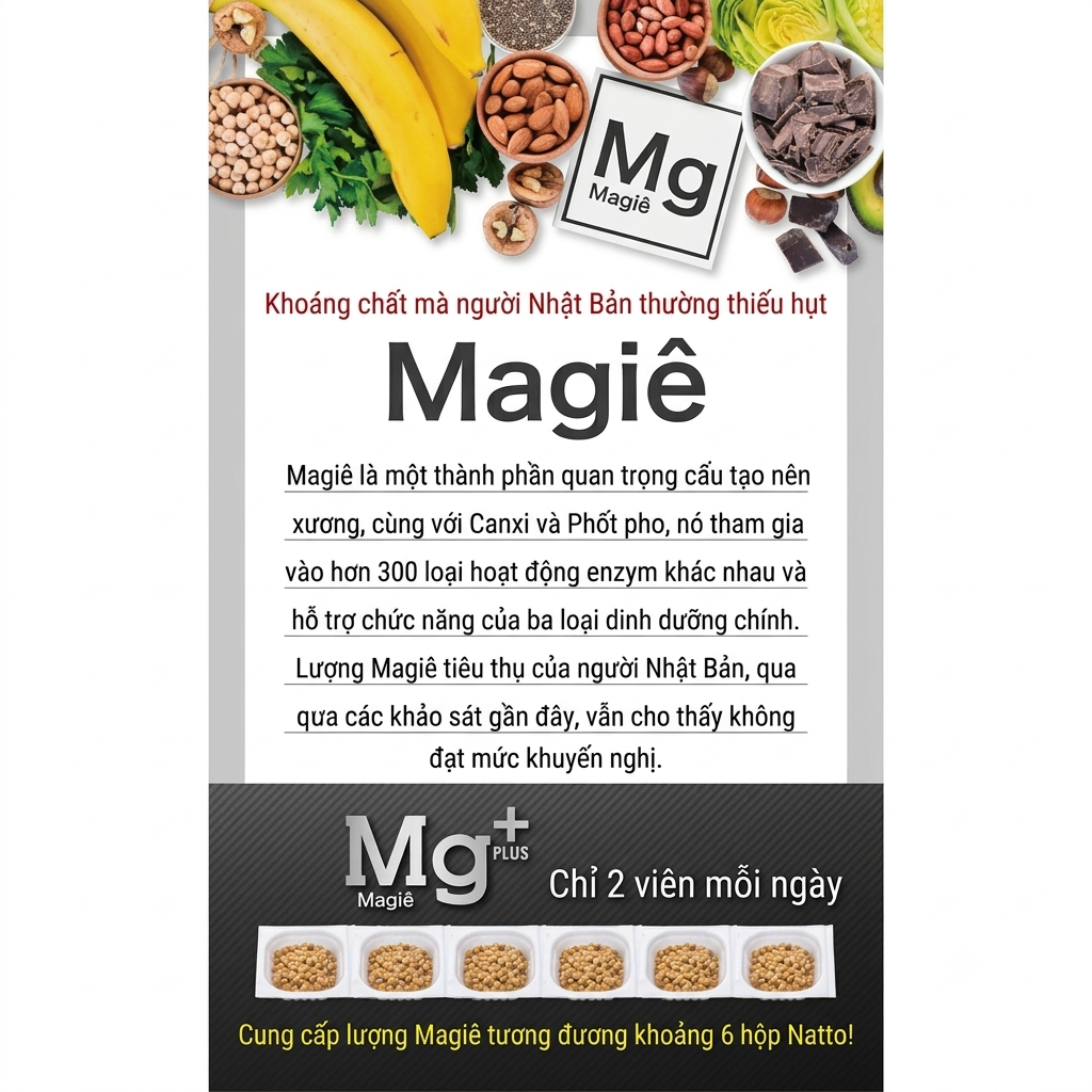 Viên uống bổ sung Magie Magnesium PLUS 300mg Viên uống bổ sung Magie Magnesium PLUS 300mg