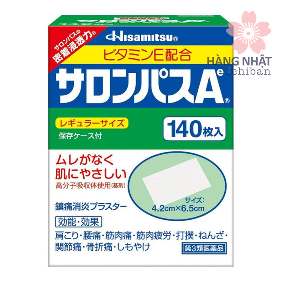 Miếng Dán Salonpas Hisamitsu Ae - Giảm Đau Chống Viêm Nhanh Chóng Miếng Dán Salonpas Hisamitsu Ae - Giảm Đau Chống Viêm Nhanh Chóng