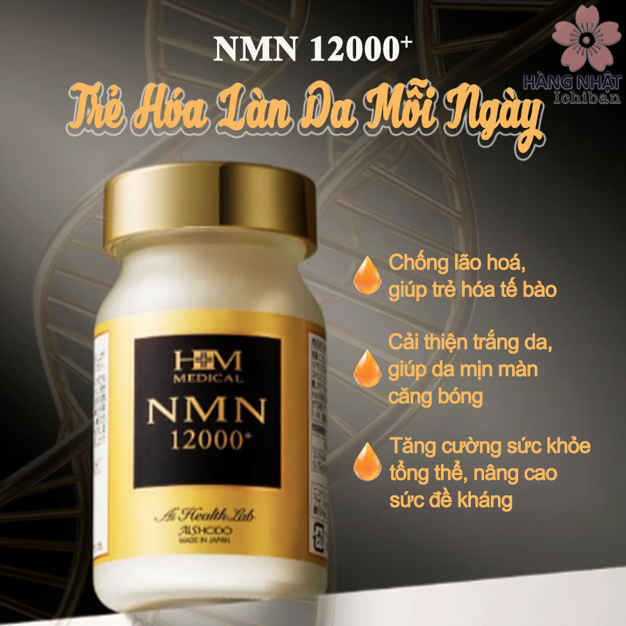 Viên Uống Aishodo NMN 12,000+ Giải Pháp Trẻ Hóa Làn Da Mỗi Ngày Viên Uống Aishodo NMN 12,000+ Giải Pháp Trẻ Hóa Làn Da Mỗi Ngày