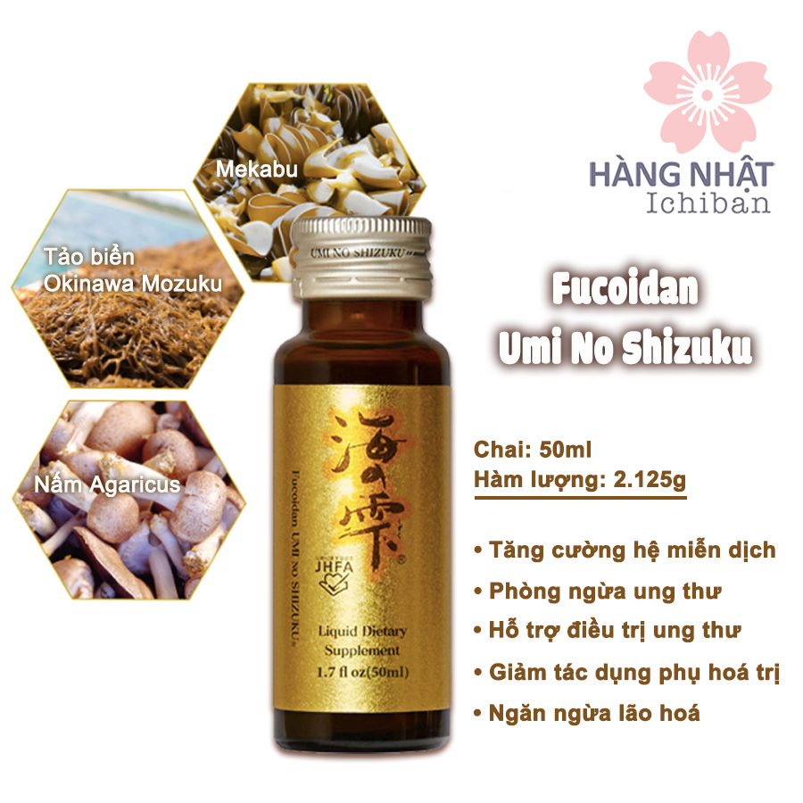 Nước Fucoidan Umi No Shizuku Hỗ Trợ Điều Trị Ung Thư Nước Fucoidan Umi No Shizuku Hỗ Trợ Điều Trị Ung Thư