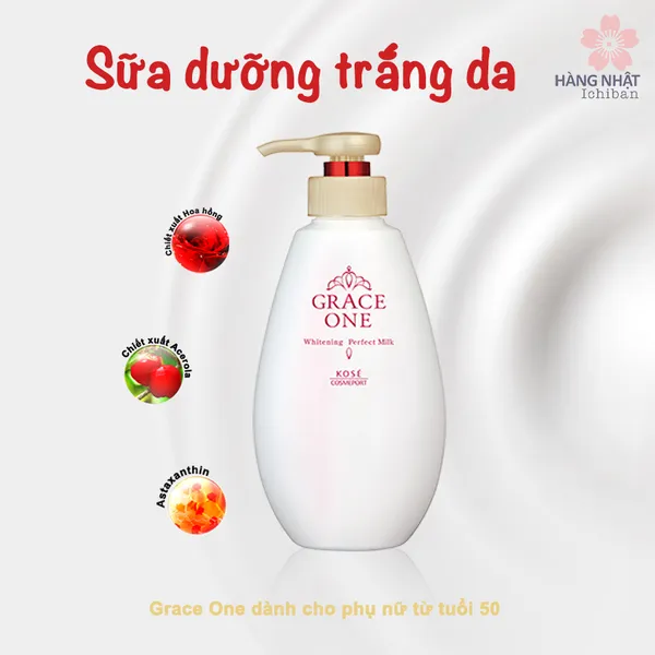 SỮA DƯỠNG TRẮNG DA TỪ TUỔI 50 GRACE ONE