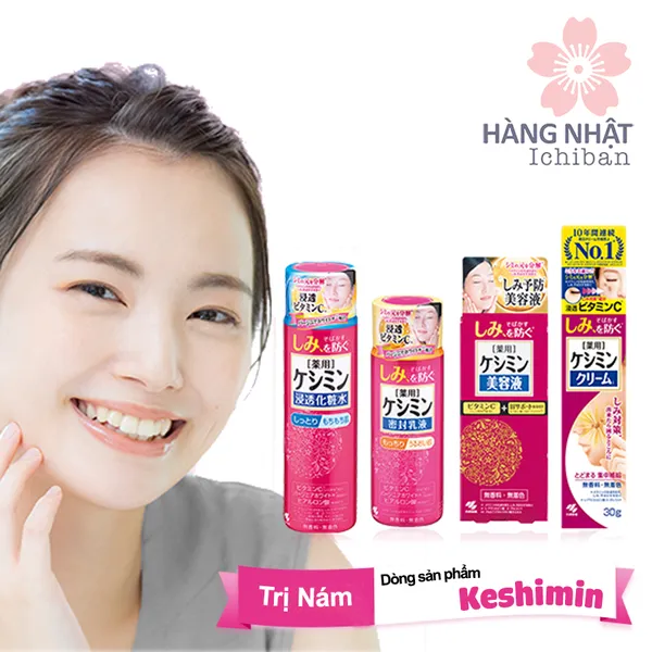 BỘ CHĂM SÓC DA KESHIMIN - CHĂM SÓC DA THÂM, NÁM, TÀN NHANG