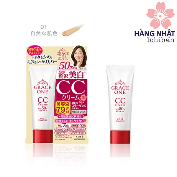 KEM TRANG ĐIỂM CHỐNG NẮNG GRACE ONE - CC CREAM SPF 50+ PA++++