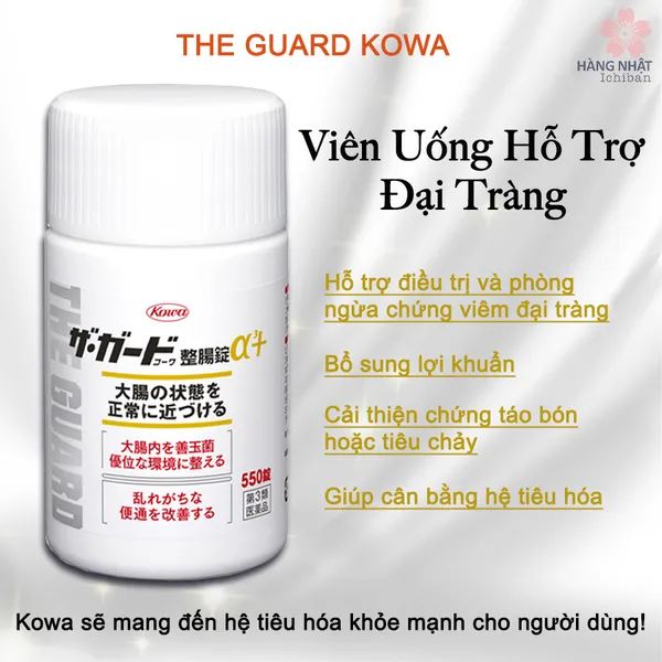 VIÊN UỐNG HỖ TRỢ ĐẠI TRÀNG THE GUARD KOWA - TĂNG CƯỜNG SỨC KHỎE RUỘT