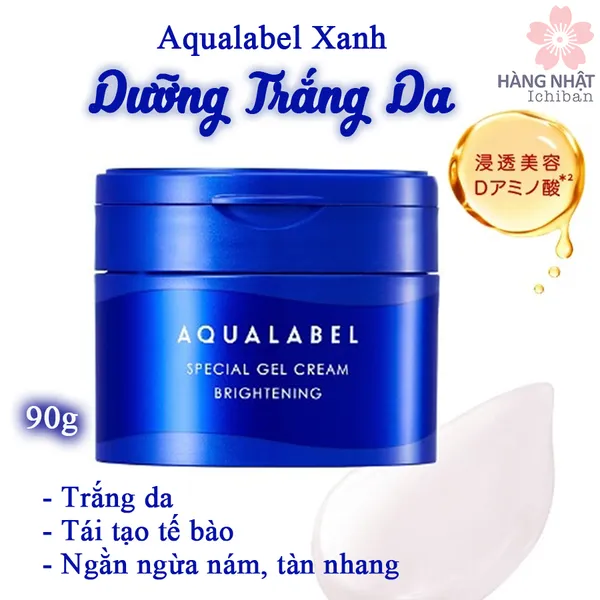 KEM DƯỠNG TRẮNG DA AQUALABEL XANH