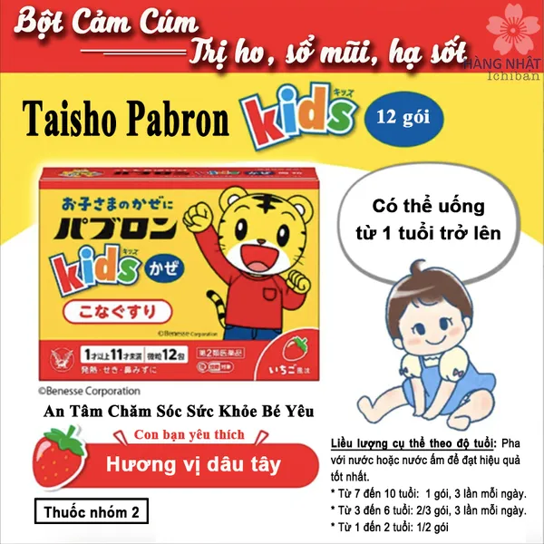 BỘT CẢM CÚM PABRON KIDS - AN TÂM CHĂM SÓC SỨC KHỎE BÉ YÊU