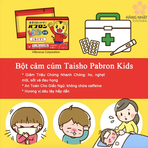BỘT CẢM CÚM PABRON KIDS - AN TÂM CHĂM SÓC SỨC KHỎE BÉ YÊU