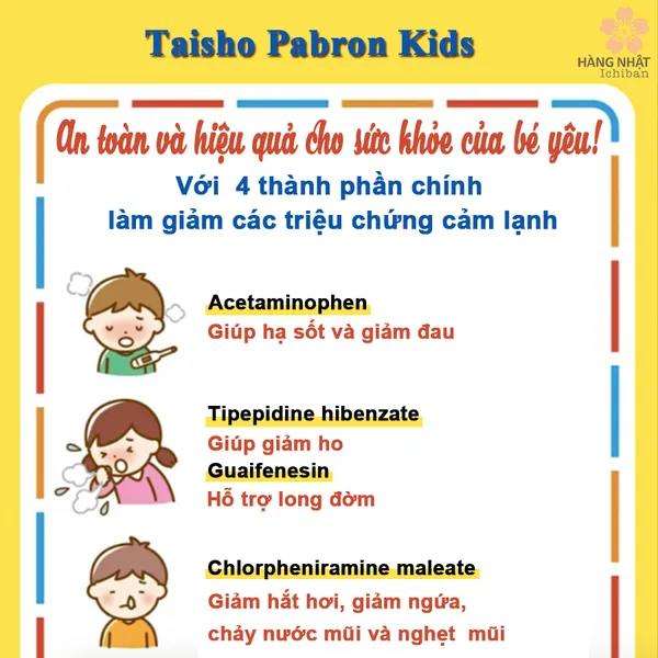 BỘT CẢM CÚM PABRON KIDS - AN TÂM CHĂM SÓC SỨC KHỎE BÉ YÊU