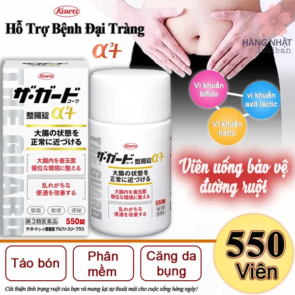 VIÊN UỐNG HỖ TRỢ ĐẠI TRÀNG THE GUARD KOWA - TĂNG CƯỜNG SỨC KHỎE RUỘT