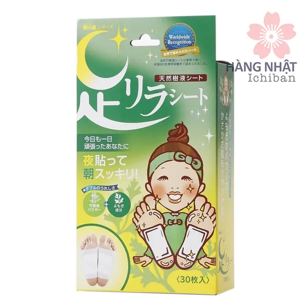 MIẾNG DÁN THẢI ĐỘC TỐ CHÂN NGẢI CỨU - KINOMEGUMI ASHILILA SHEET MUGWORT