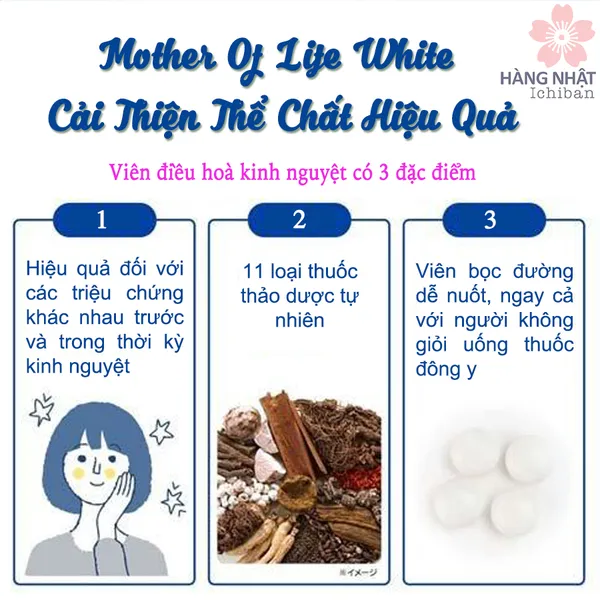 VIÊN UỐNG ĐIỀU HOÀ KINH NGUYỆT - MOTHER OF LIFE WHITE