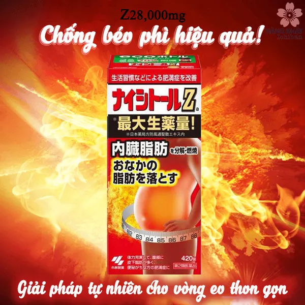 VIÊN UỐNG GIẢM MỠ BỤNG KOBAYASHI NAISHITORU Z28,000mg