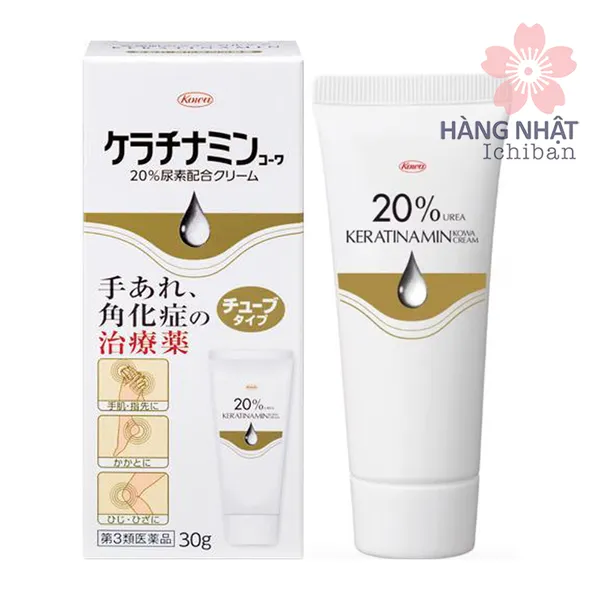 KEM TRỊ Á SỪNG KERATINAMIN KOWA 20% UREA - GIẢI PHÁP CHO DA KHÔ