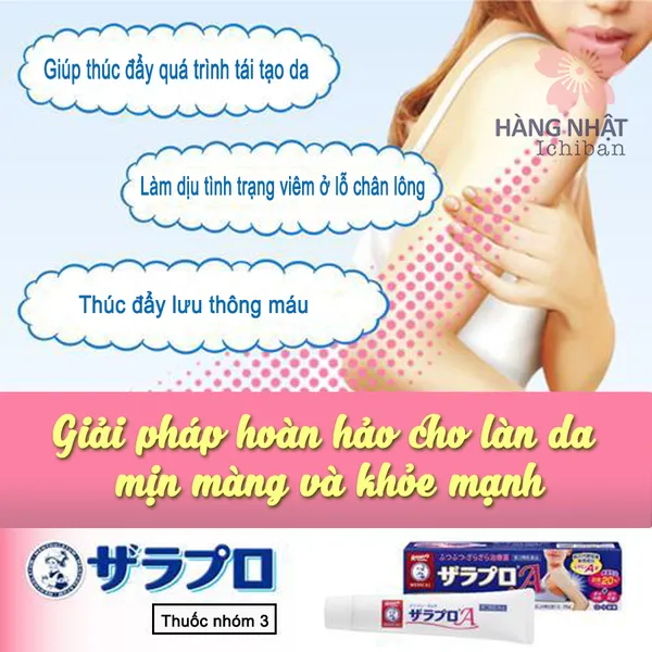 KEM TRỊ VIÊM NANG LÔNG ROHTO MENTHOLATUM ZARAPRO A