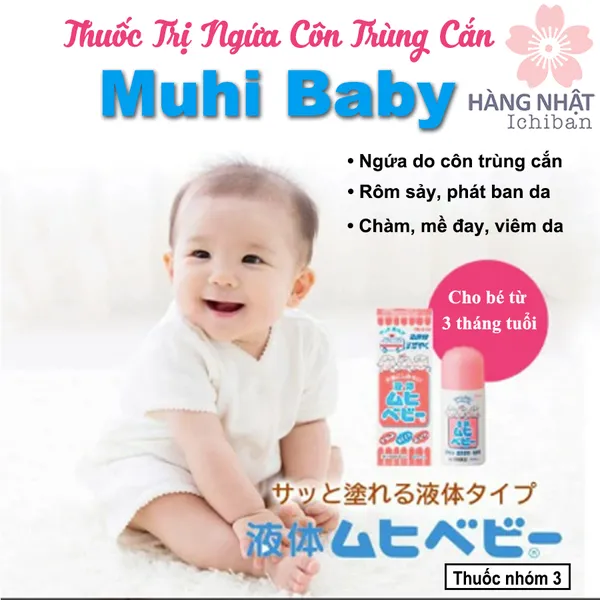 THUỐC TRỊ NGỨA CÔN TRÙNG CẮN MUHI BABY AN TOÀN CHO TRẺ