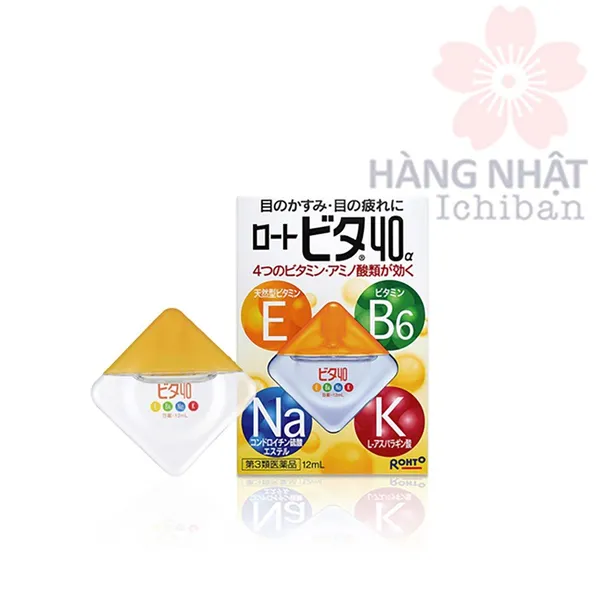 NHỎ MẮT ROHTO VITAMIN 40 HỘP VÀNG
