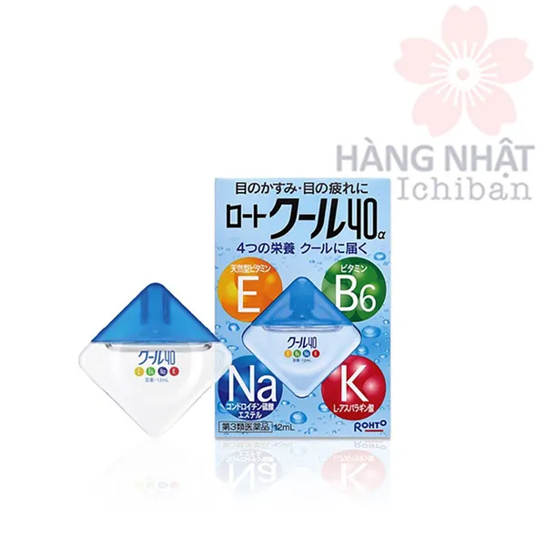 NHỎ MẮT ROHTO VITAMIN 40 HỘP XANH