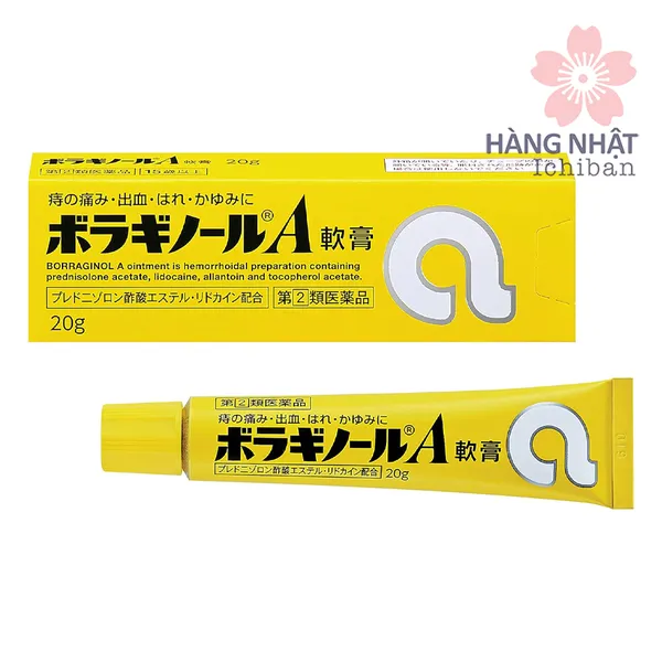 THUỐC MỠ TRỊ TRĨ BORRAGINOL A - GIẢM ĐAU, NGĂN CHẢY MÁU HIỆU QUẢ